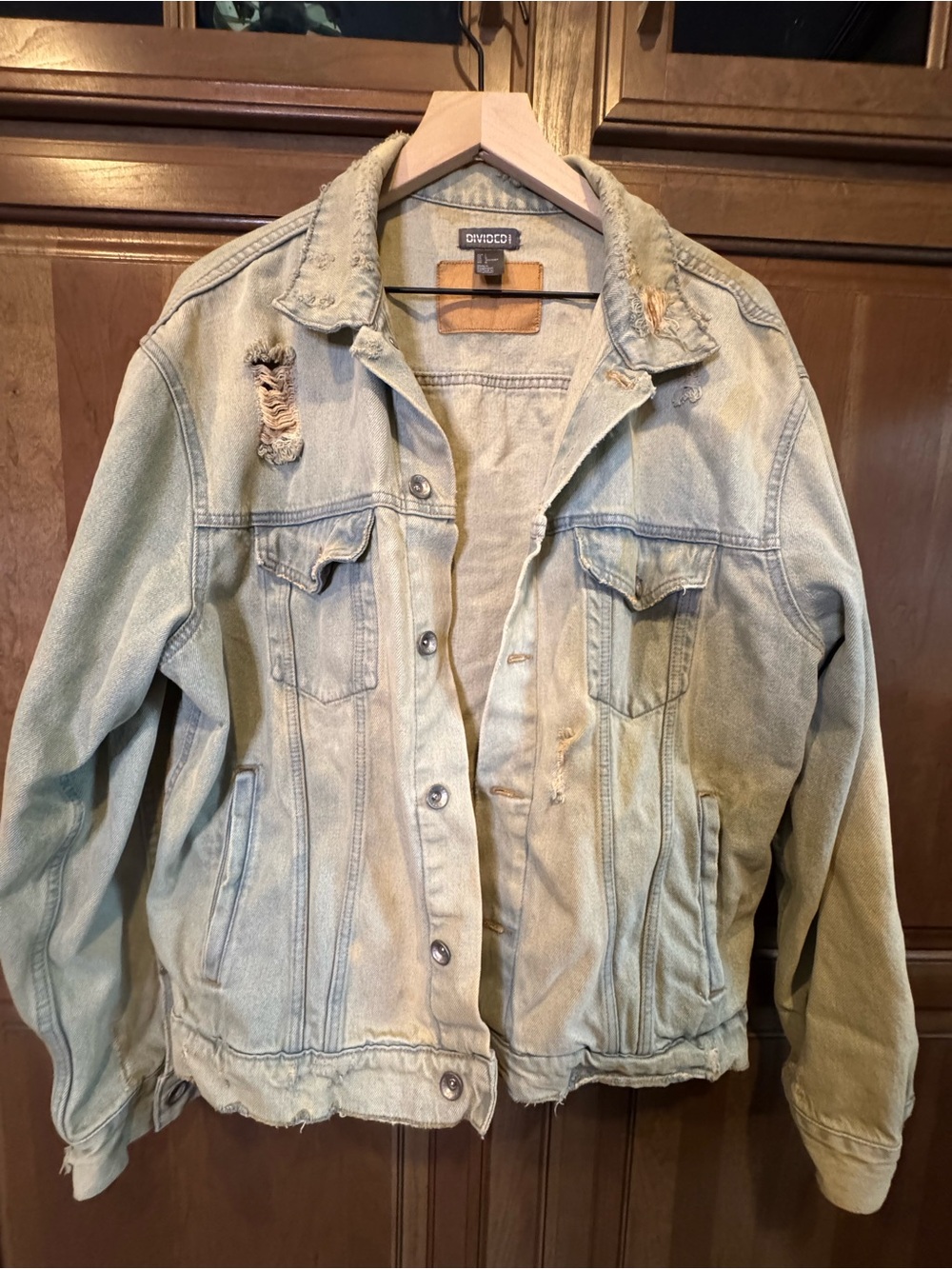 Divided Light Blue Distressed Denim Jacket